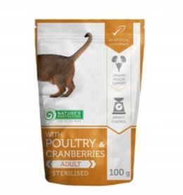 Nature's Protection Adult Cat Poultry & Cranberries "Sterilised" 100g
