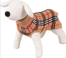 Sweterek dla psa Happet 360L beż krata L-35cm