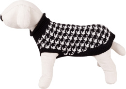 Sweterek dla psa Happet czarno-biały S-25cm
