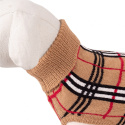 Sweterek dla psa Happet beż krata XL-40cm