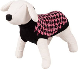 Sweterek dla psa Happet czarno-różowy XL-40cm