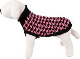Sweterek dla psa Happet czarno-różowy M-30cm