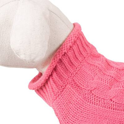 Sweterek dla psa Happet warkocz róż XL-40cm