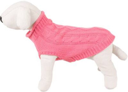Sweterek dla psa Happet warkocz róż S-25cm