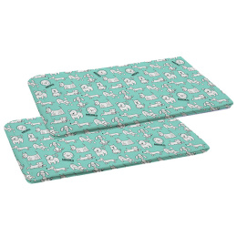 MISOKO Wielorazowa mata 70x80cm MIĘTOWA ZESTAW 2 szt.