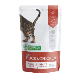 Nature's Protection Adult Cat "Hairball Control" Duck & Chicken 100g
