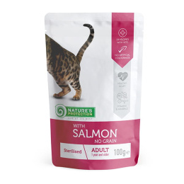 Nature's Protection Adult Cat &quot;Sterilised&quot; Salmon 100g