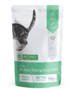 Nature's Protection Kitten &quot;Healthy growth&quot; Ocean Fish &amp; Chicken 100g