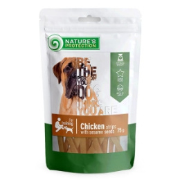 Nature's Protection Snacks Chicken Strips with Sesame Seeds 75g dog