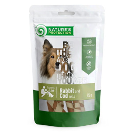 Nature's Protection Snacks Rabbit and Cod Rolls 75g