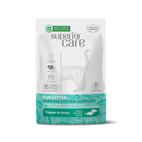 Nature's Protection Superior Care Kitten Immune System Support Tuna & Sea Bass 70g