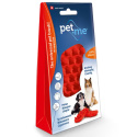 Pet+Me Firm Silicone Brush Red - szczotka silikonowa dla psa, do gęstej i długiej sierści z grubym podszerstkiem